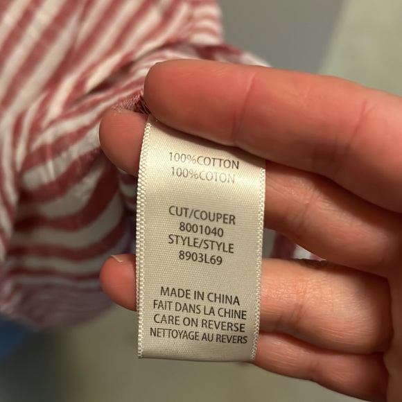 Max Studio 💯 Cotton Red and White Stripe Maxi Dress - Picture 4 of 6